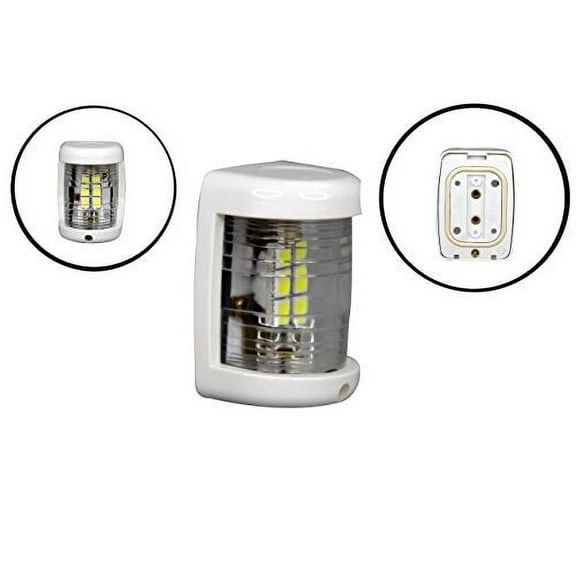Pactrade Marine Boat Mini White Masthead LED navigation Light 12v up to 2NM (White)