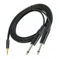 thumbnail image 4 of Cable de audio estéreo macho de 1/8 a doble macho mono de 1/4 perfke Divisor de cable mono estéreo, 4 of 9