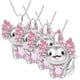 thumbnail image 1 of Collar y Dije de Animales AxolotlNeck01 4 Pzas Collar Ajolote/Corazón Plata/Rosa Metal. High Monaco MXAXO-004, 1 of 4