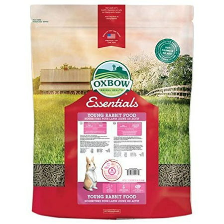 Bunny Basics Essentials Young Rabbit Food, 25-Pound, Alfalfa hay-based, Optimum protein level, Ideal diet for young rabbits By Oxbow Animal (Best Hay For Bunnies)
