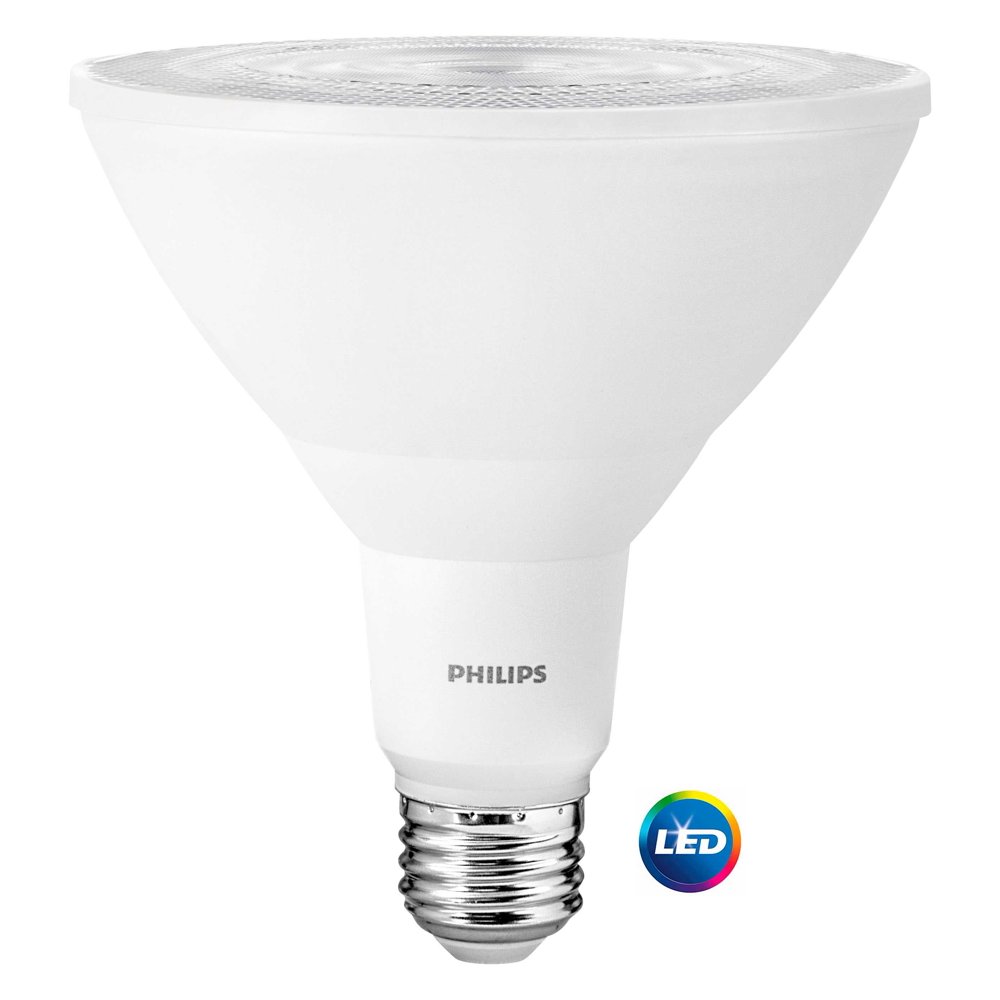 Philips LED Dimmable Flood Light Bulb, PAR38, Bright White, 100 WE, 2