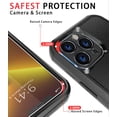 thumbnail image 3 of Diverbox for iPhone 13 Pro Max Case [Shockproof] [Dropproof] [Tempered Glass Screen Protector + Camera Lens Protector],Heavy Duty Protection Phone Case Cover for Apple iPhone 13 Pro Max (Black), 3 of 7