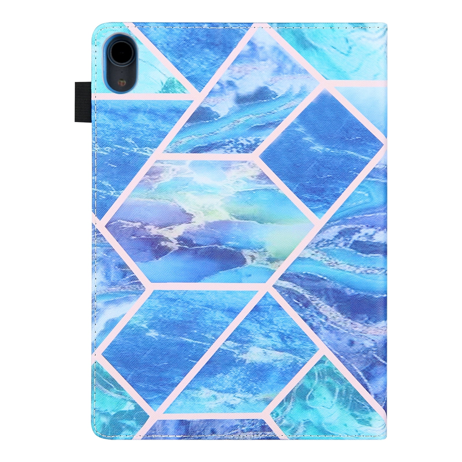 Allytechgroup Stunning iPad Air 11 Case 2024, Apple iPad Air 11 Inch Cover Case, Stylish Pattern Shockproof Bumper with Multi Angle Stand, Pencil Holder and Card Slots,Blue Marble