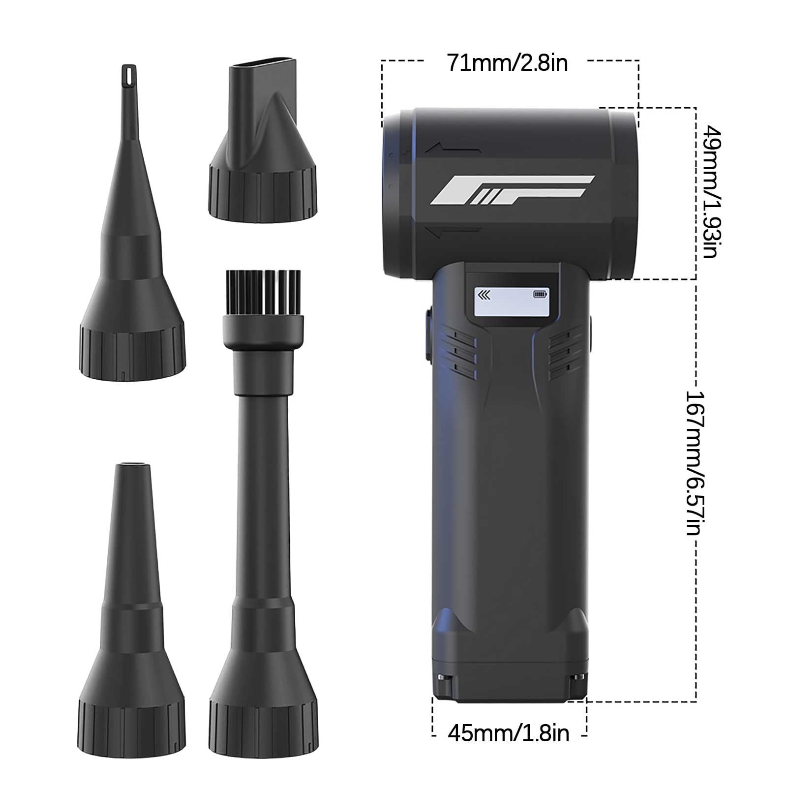 Portable Snow Blower - 110000 RPM Electric Blower with Multiple Nozzles - Powerful Snow and Leaf Blower