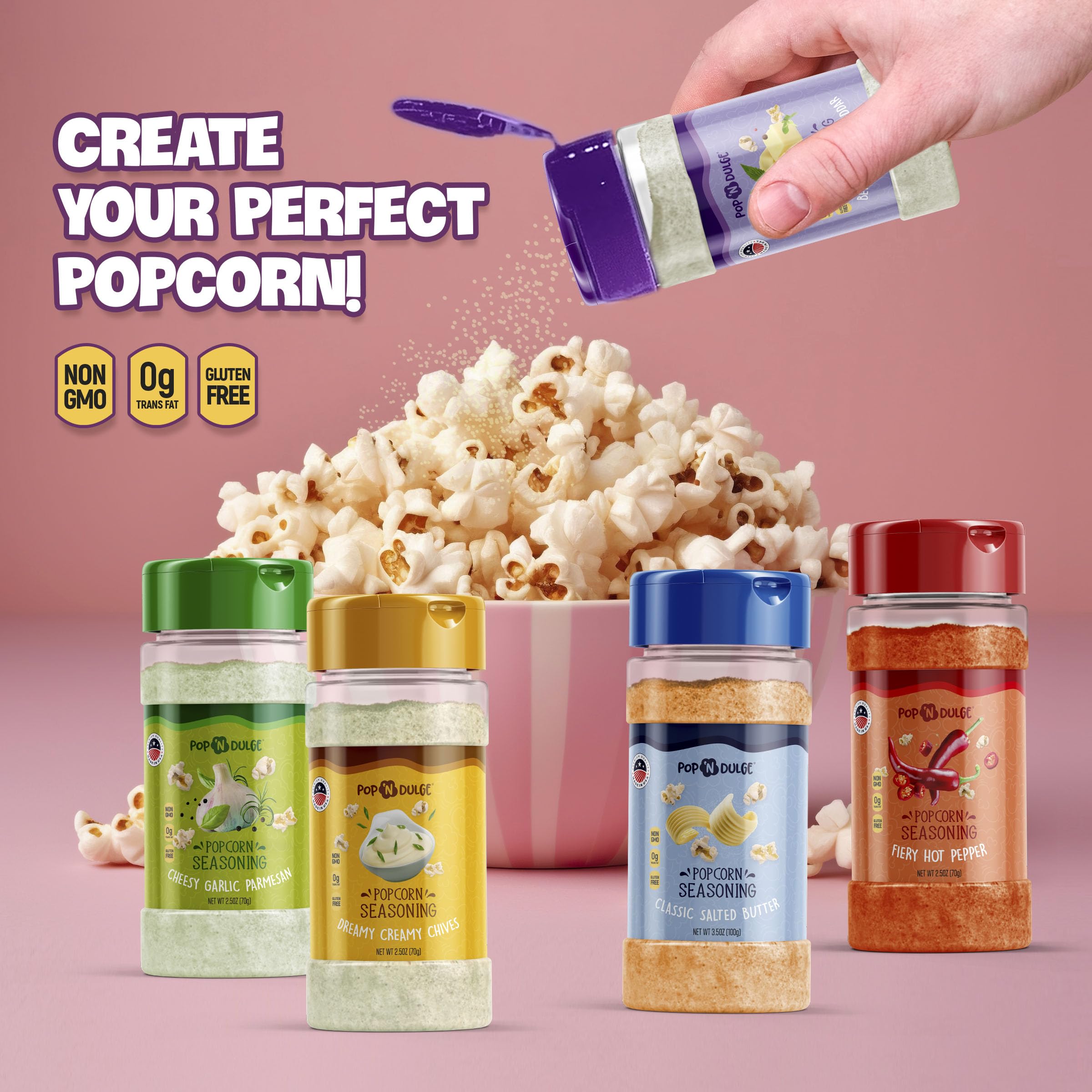 Popcorn Seasoning Variety Pack, DHF10 5 Gourmet Popcorn Flavoring Kit 2 ...