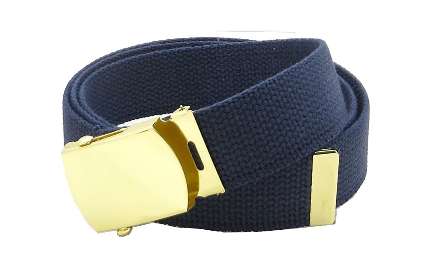 BC Belts Canvas  Belt Military Style with Brass Buckle and Tip 54