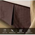 thumbnail image 4 of Elegant Comfort 1-Piece Striped Bed Skirt, 1500 Thread Count Quality, Stylish Design, Pleated for a Clean Look- Easy Care, Wrinkle and Stain Resistant, Stripe, King, Chocolate Brown, 4 of 5