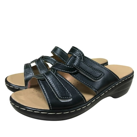 

uikmnh Slippers for Women Breathable Beach Home Slippers Women s Slippers Soled And Thick Women s Slipper Black 8