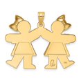 thumbnail image 2 of Auriga Fine Jewelry 14K Yellow Gold Large Double Charm Pendant for Women (L-26mm, W-33mm), 2 of 6