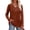 Brick Red, variant on Sweaters For Women Long Sleeve Shirts V Neck Tops With Buttons Fall Fashion Outfits Winter Clothing