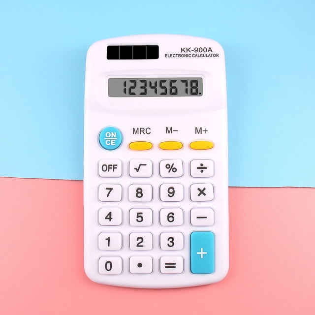 Portable Mini Desktop Calculator 8 Digit Display Solar Battery Powered Basic Calculator For Students Kids Home Use