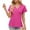 Hot Pink, variant on Fesfesfes Women's T-Shirts Womens Fashion Print Tops Short Sleeve Out Blouse Funny Round Neck T-Shirt Tops Workout Short Sleeve Tops for Women L(US:8)