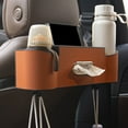 thumbnail image 2 of Car Backseat Organizer with Drink Holders & Hooks - 3-in-1 Storage Box for Tissues, Phone & Purse - Universal Headrest Attachment for Cars, SUVs & Trucks, 2 of 4