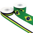 thumbnail image 2 of Cinta Yerelo con la bandera nacional de Brasil, 10 m, para envolver manualidades, bodas, 2 of 9