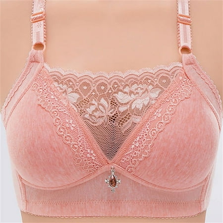 Pavied Minimizer Bras Feelingirl Bra Wireless Bras High Support Bras For Women Adjustable Strap Full Coverage Up Bras Comfortable No Underwire Wireless Bras Seamless Bras Womens Bras Pink 36