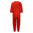thumbnail image 5 of Riforla Women Smooth Satin Half Sleeve Top and Pants Set Women Casual Summer Satin Pajama Set Pants Sets for Women Red XL, 5 of 5