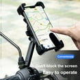thumbnail image 2 of Hyasfey Motorcycle Phone Holder Auto Lock Handlebar Rearview Mirror Mobile Phone Mount Anti-slip Universal Motorbike Bicycle Cell Phone Holder, 2 of 7