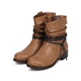 thumbnail image 5 of New Women Bumper Cosmo-06 Leatherette Round Toe Belted Slouch Moto Boot Size, 5 of 5