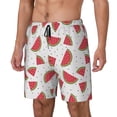 thumbnail image 2 of Fotbe Hand Drawn Watermelon Men’s Swim Trunks Quick Dry Swim Shorts Board Shorts with Mesh Lining-Small, 2 of 9