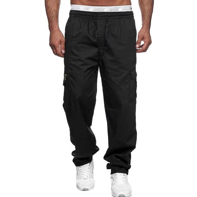 Product Men's Cargo Pants for Everyday Work and Life - Versatile Straight-Leg Overalls with Practical Pockets for Durable Comfort and Performance