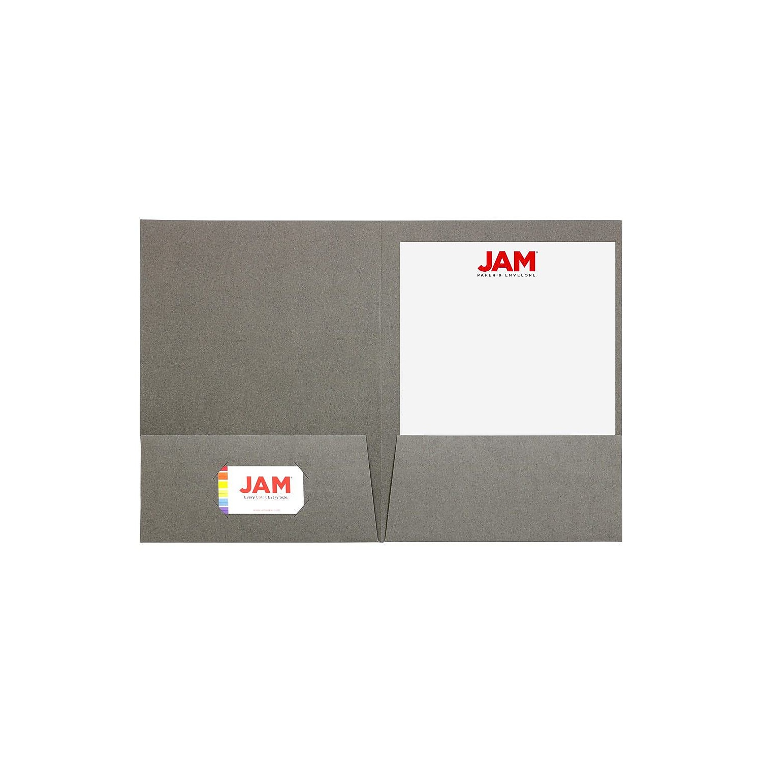 LUX 9 x 12 Presentation Folders Standard Two Pocket 50/Pack Sterling Gray Linen (SF101CSG10050)