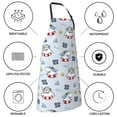 thumbnail image 5 of Goofa Swimming Shark Printed Waterproof Apron 33" Chef Aprons for Men Heavy Duty Chemical Work Apron Adjustable Bib Apron, 5 of 9