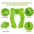 thumbnail image 4 of Asiento de inodoro para niños, asiento de inodoro plegable para llevar, asiento de inodoro portátil de viaje, orinal para niños pequeños con bolsa de almacenamiento y fundas para inodoro (verde), 4 of 7