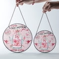 thumbnail image 4 of Cupid's Love Potion Valentine Suncatcher Stained Glass Style UV Printed Glass Magic Love Holiday Gift Round, 4 of 8