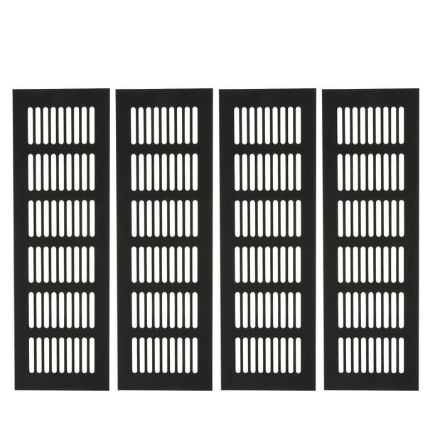 GOOHOCHY Rejilla de ventilación de aleación de aluminio de 4 piezas para muebles, armarios, zapatos y armarios.