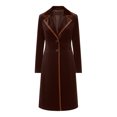 thumbnail image 4 of Women's Long Sleeves 2026 Fashion Velvet Jacket Open Front Button Cardigan Coat Outerwear, 4 of 8