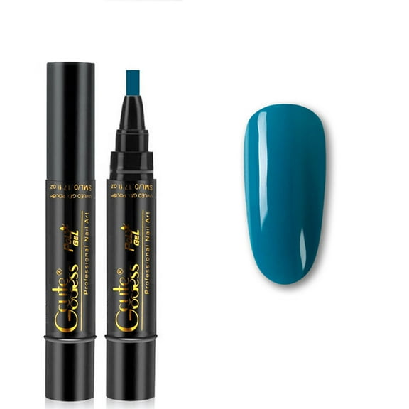 Nail Gel Pen, Nail Art Pen, Pencil Nail Gel Oil No Base and Topcoat Required for Female Girls, Easy To Use Quick Dry Odorless Natural Material Durable Lasting Polish