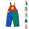 thumbnail image 6 of Kids Baby Boy Girl Color Overalls Pants Clothes Adjustble Shoulder Strap Romper Workwear Size 7-8 Years, 6 of 7