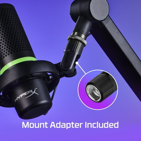 HyperX - Duocast Wired Cardioid Omnidirectional USB Condenser Microphone