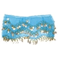 thumbnail image 1 of 3 Rows Belly Dance Hip Scarf Wrap Belt Dancer Skirt Dancing Costume, 1 of 8