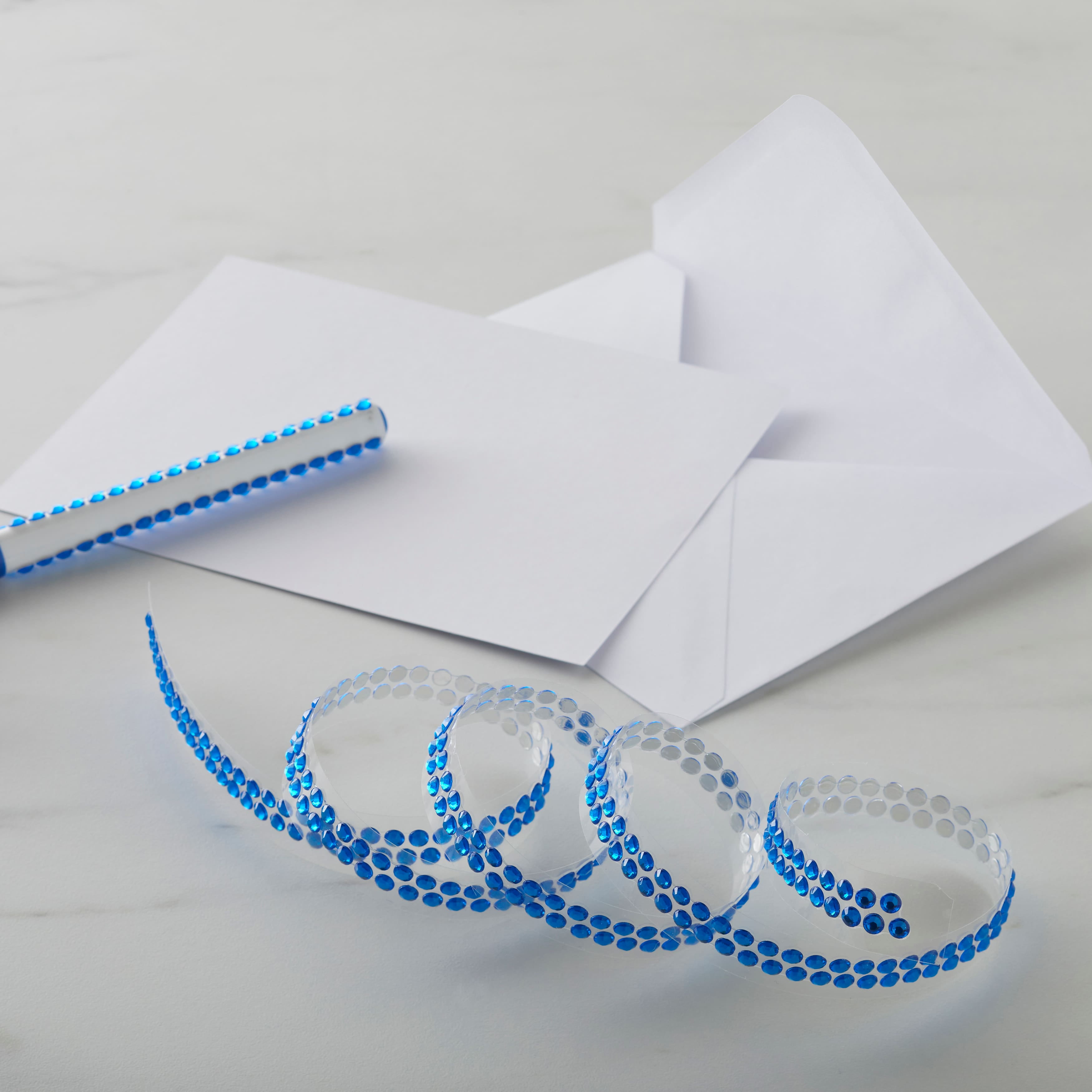 Recollections Bling on a Roll Blue Rhinestone Adhesives, 12 Pack