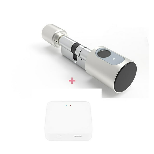 Door Lock, Tuya APP Finrprint Lock Euro Cylinder Electronic Smart Door Lock RFID Card Digital Keyless Entry Smart Home Lock ,Easy to Install