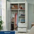 thumbnail image 3 of Sauder Wardrobe/Storage Cabinet, White Finish, 3 of 12