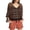 Brown, variant on SANCTUARY $79 Womens New 1014 Brown Striped V Neck PONCHO Top XS B+B