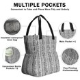 thumbnail image 3 of Boho Bohemia Geometric Line Art Drawstring Lunch Bag Women - Drawstring Lunch Bag Insulated for Work Office - Stain-Resistant Large Lunchbags for Women with Multi-Pockets, 3 of 6