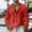 Red, variant on YTCAMLO 100%Cotton Men's Long Sleeve Shirt, Summer Casual Button Down Business Dress Shirts, Stretch Band Collar Textured Shirts