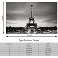 thumbnail image 2 of Black Area Rug Eiffel Tower in Paris 4x6ft Rugs for Living Room Machine Washable -Non Slip Floor Rug - Printed Pattern Indoor Carpet for Bedroom Dining Room, 2 of 8