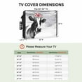 thumbnail image 3 of Outdoor TV Cover 30 to 32 Inches, Farm Cow Vintage Black Grey Cattle with Floral Waterproof and Weatherproof TV Cover with Remote Control Pocket, Flat Screen TV Cover Protector for Outside TV, 3 of 6