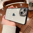 thumbnail image 4 of Compatible for iPhone 13 Case with Glitter Diamond Camera Len Protector,Bling Clear Crystal Cute Phone Case Shockproof Sparkly for iPhone 13(6.1'')-Pink, 4 of 13