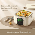 thumbnail image 3 of Rechargeable Electric Lunch Box Portable Water-Free Heating 500ML LCD Display Wireless Heating Lunch Box, 3 of 8