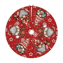 EWASWON Christmas Red Christmas Tree Skirt - 36 Inch Classic Design, Polyester Material, Festive Holiday Decor for Tree Base, Perfect Xmas Gift