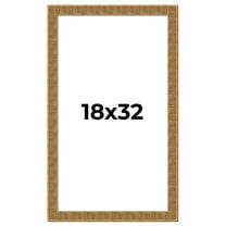 18x32 Frame Black and Gold Distressed Solid Wood Sonoma Picture Frame | 1.625 Inch Moulding Width |