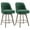 Linen / Green -【Set of 2 】- 26" Counter Height, variant on Foreate Swivel Bar Stools Set of 2, 26" Counter Height, Upholstered Linen Fabric with Mid-Back & Wood Legs, Modern Chair Island Stool for Kitchen Pub, Sand Color