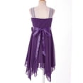 thumbnail image 4 of iEFiEL Girls Chiffon Shiny Sequin Bowknot Birthday Party Dress Asymmetrical Hem Prom Wedding Flower Girls Dress Purple 12, 4 of 7