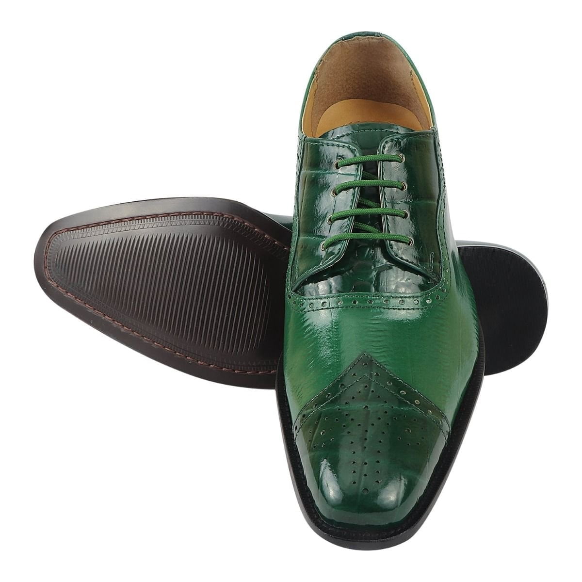 LIBERTYZENO Mens Perforated Toe EEL Print Genuine Leather Oxford Dress Shoes LIBERTYZENO Mens Oxford Dress Shoes Hornback Print Uganda | Ubuy main image 3