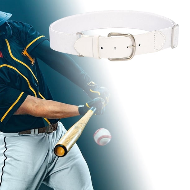Cinturón de béisbol Cinturón de softball Cintura para mujeres o hombres Accesorio de ropa ligero y versátil Fácil de ajustar Cómodo cierre de hebilla Blanco Fernando Cinturón de mujer